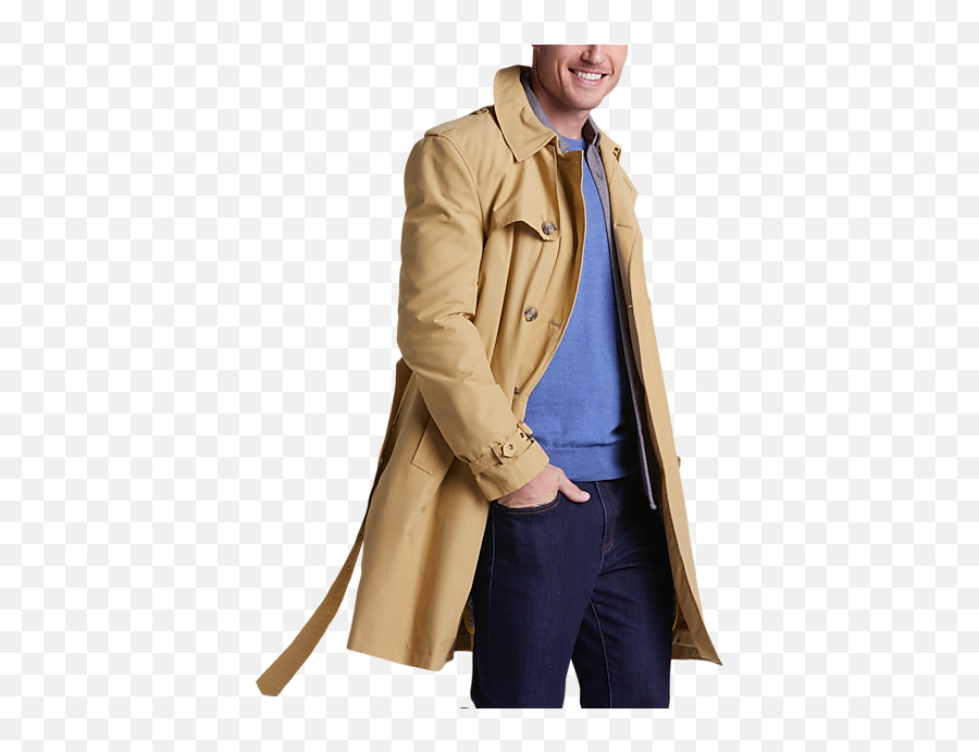 Calvin Klein Slim Fit Trench Coat Tan - Mens Winter Hats Calvin Klein Png,Collection Icon Trench Coat