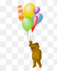 Yespress Hd Ultra Teddy Bear With Balloons Clipart Png - Transparent Floating Balloon Gif,Teddy Bear Clipart Png