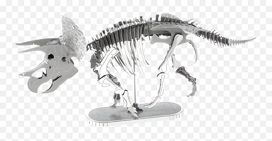 Metal Earth Triceraptops Skeleton Diy 3d - Metal Earth Tyrannosaurus Rex Png,Dinosaur Skull Png