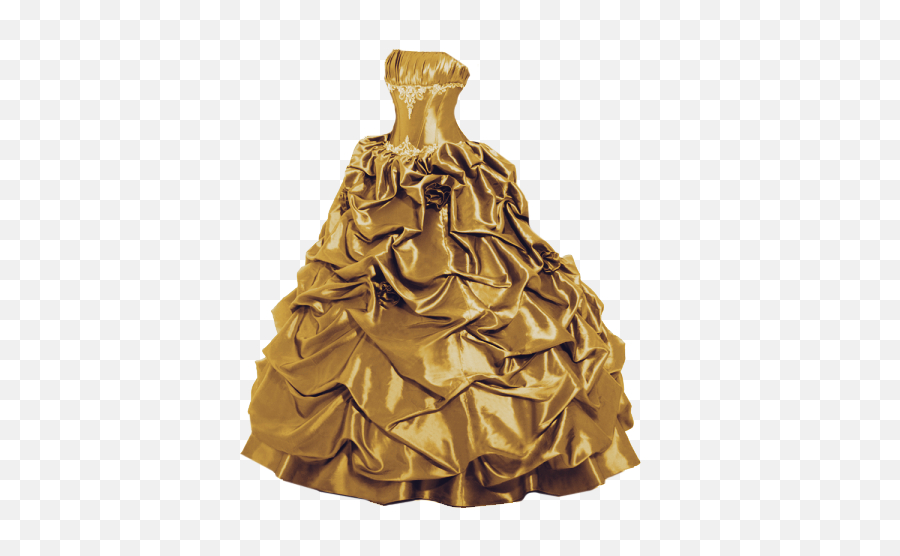 Gold Bridal Gown Png Transparent Background - Ball Gown,Dress Png