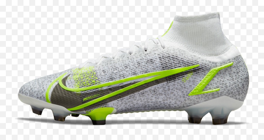 Nike Mercurial Superfly 8 Elite Fg Whitesilvervolt Unisex Soccer Cleat - Soccer Nike Mercurial Superfly 8 Elite Png,Adidas Boost Icon 2 Cleats