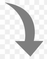 Download Hd Curved White Arrow Transparent Background - Grey Png
