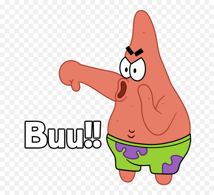 Memes Png Picture - Patrick Star Thumbs Down,Memes Png