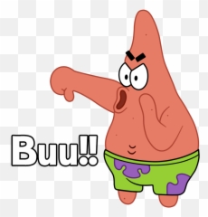 Memes Png Picture - Patrick Star Thumbs Down,Memes Png