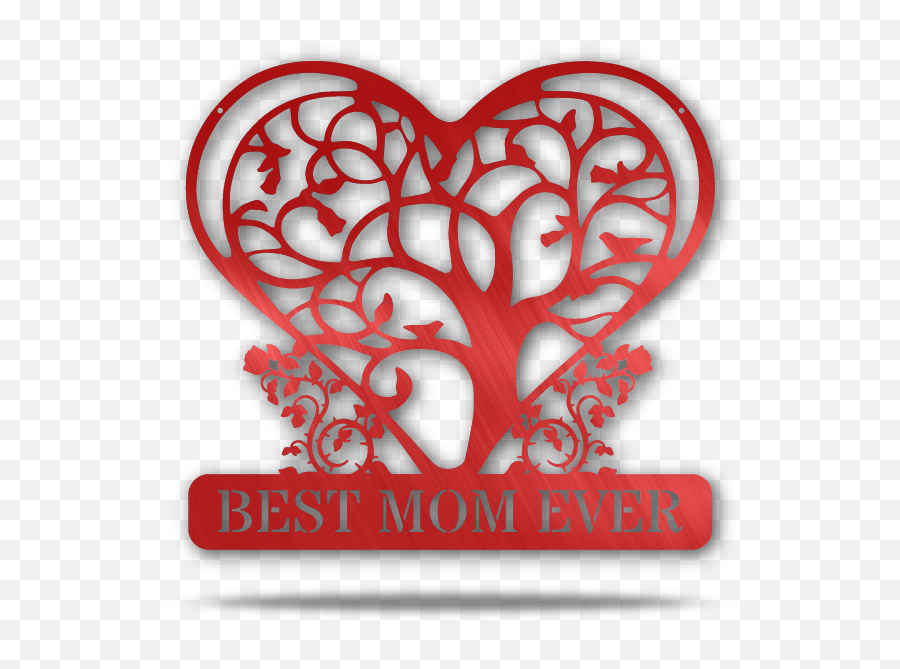 Best Mom Ever Rose Heart Metal Sign - Portable Network Graphics Png,Rose Heart Png