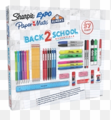 Back 2 School Essentials Pens Pencils Sharpie Expo Paper Mate Elmeru0027s 37 Count - Walmartcom Paper Mate Value Pack Back To School Png,Sharpie Png