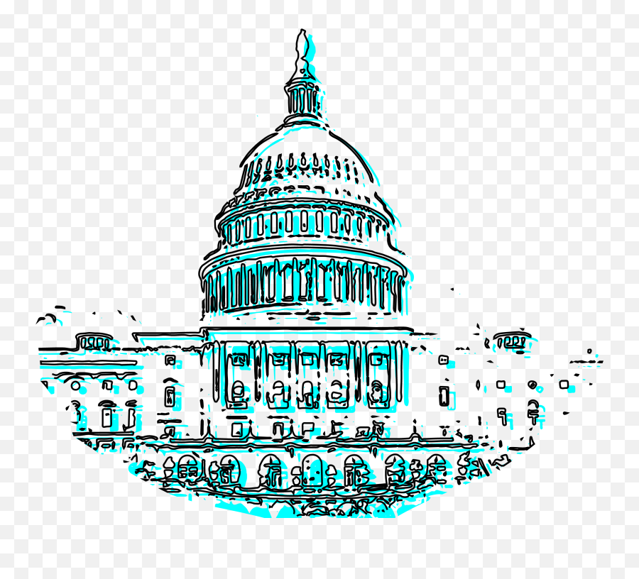 Us Capitol By Blake Anderson - Washington Illustration Free Png,Capitol Building Png