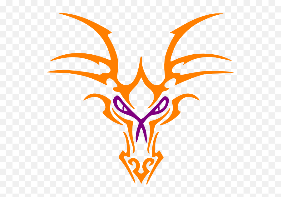 Orange Dragon Icon Png Clip Arts For Web - Clip Arts Free Easy Dragon Tattoo Simple,Dragon Symbol Png