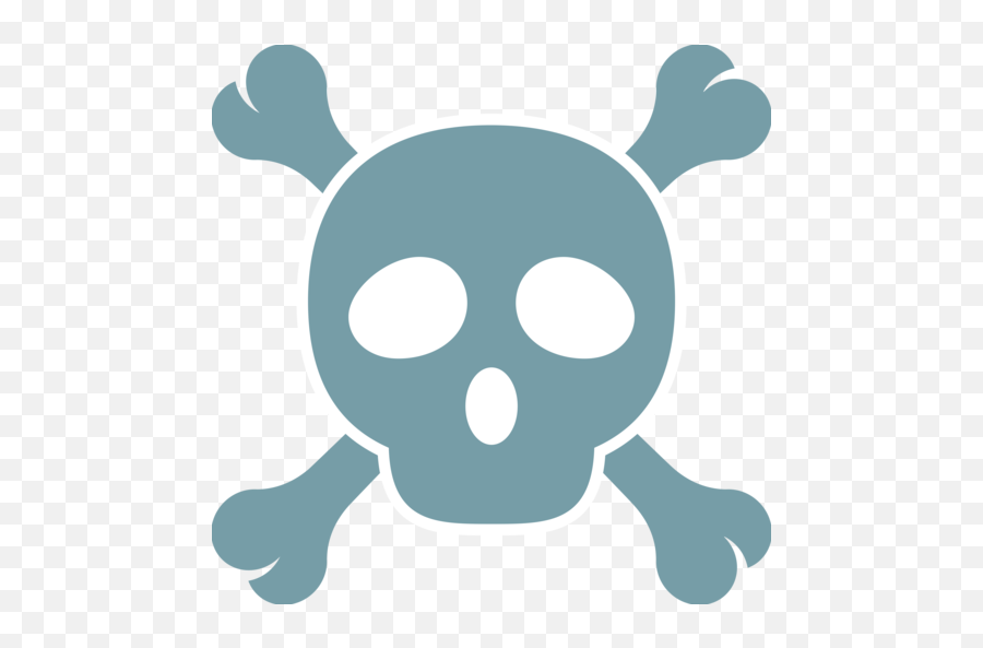 Skull And Crossbones Emoji - Caveira Emoji Png,Skull Emoji Transparent