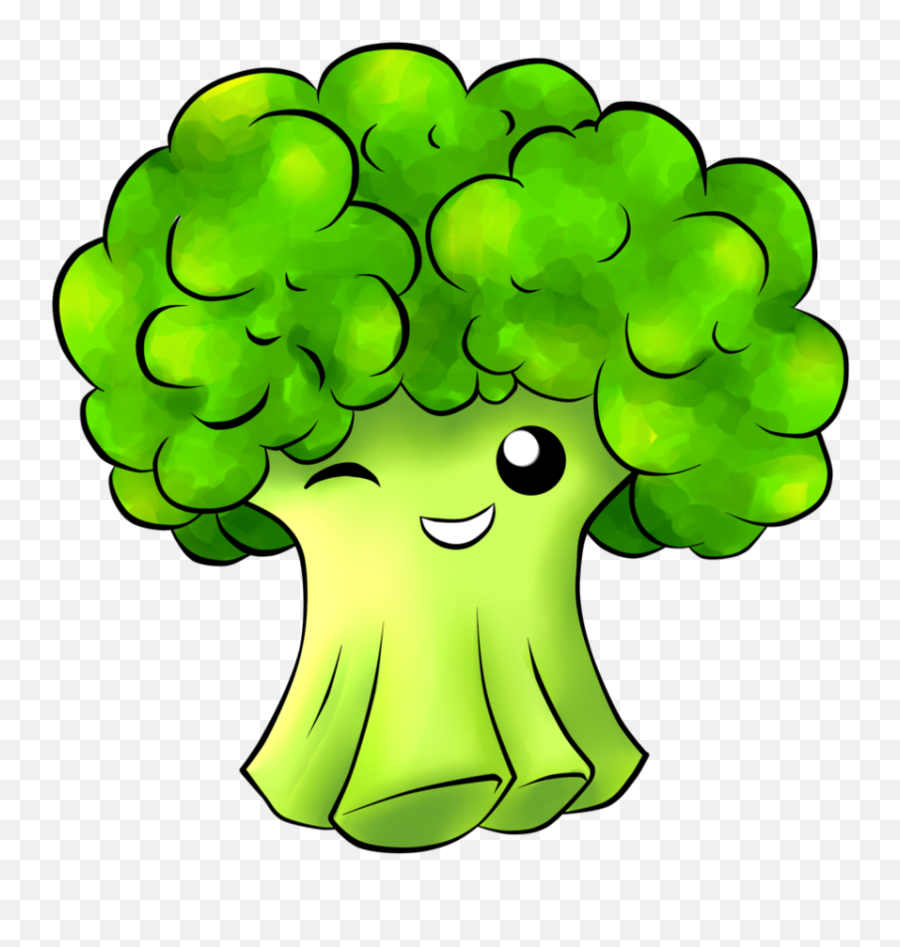 Lembar Kerja Menulis Huruf Sayuran - Cute Broccoli Drawings Png,Brocolli Png