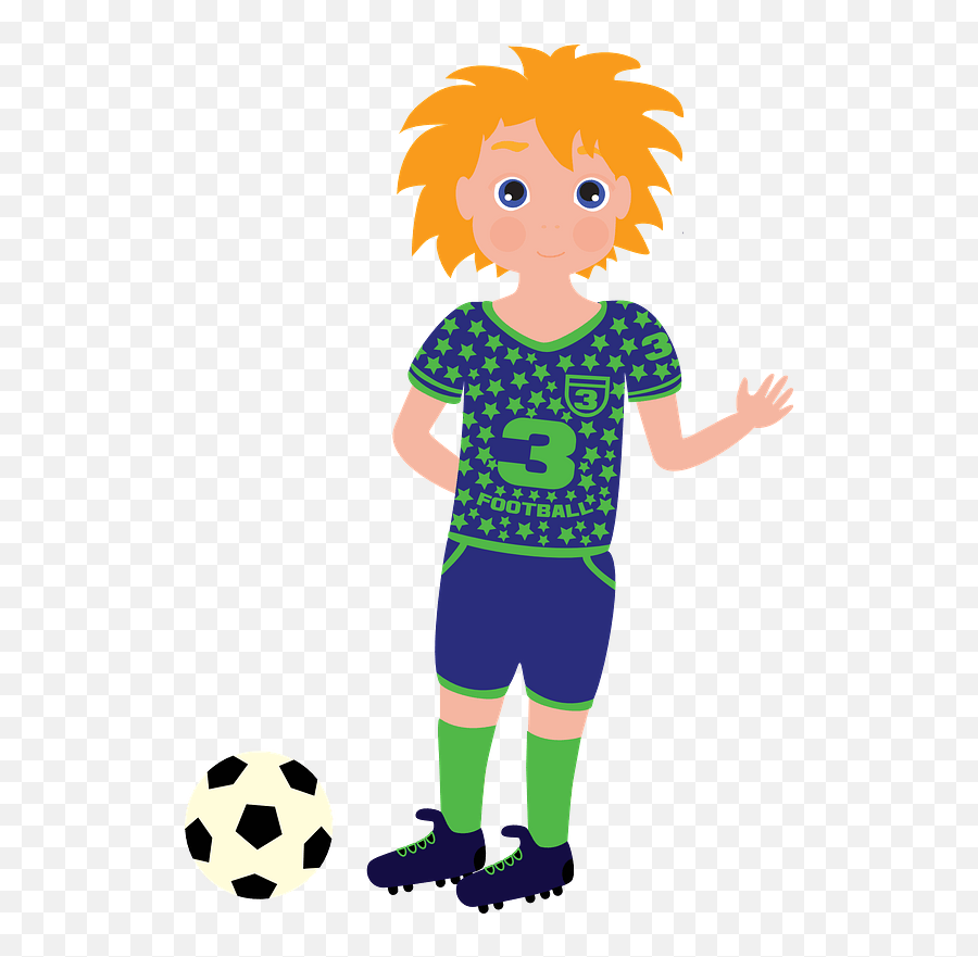 Boy Football Player Clipart Free Download Transparent Png - Png,Soccer Ball Clipart Png