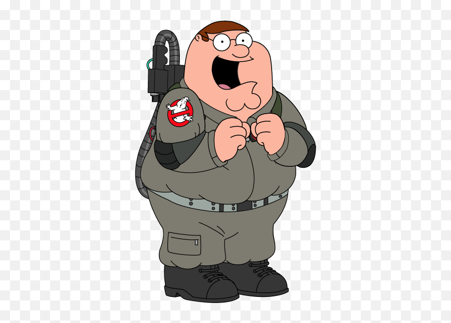 Peter Griffin Dressed As A Ghostbuster Png