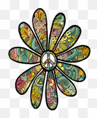 Hippie Trippy Flower Power Peace Sign Seventies Iphone X Case - Peace Sign Flower Png,Peace Sign Transparent Background