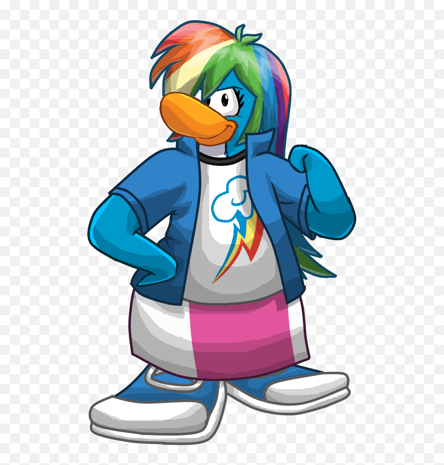 Png - Club Penguin No Background Clipart Full Size Clipart Rainbow Dash Club Penguin,Penguin Transparent Background