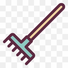 Farming And Gardening Pitchfork Tools - Rake Cartoon png