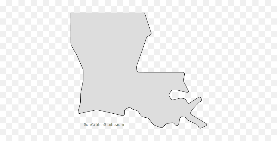 Louisiana - Map Outline Printable State Shape Stencil Louisiana State Outline Transparent Png,Us Map Outline Png