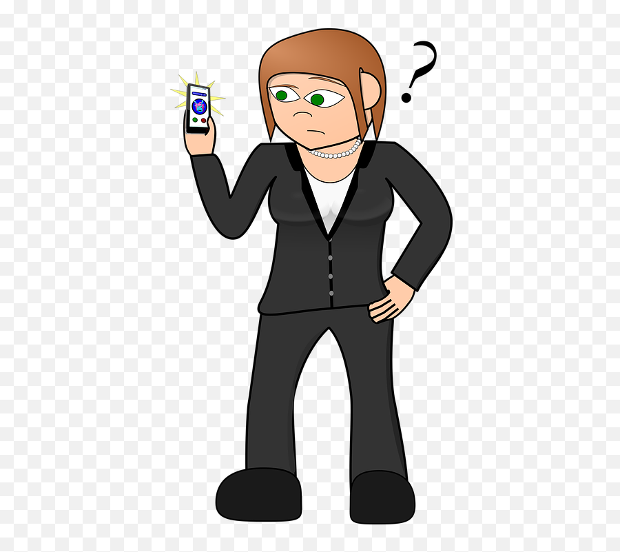 Cell Phone Caller Unknown - Cartoon Boy With Mobile Phone Png,Confused Person Png
