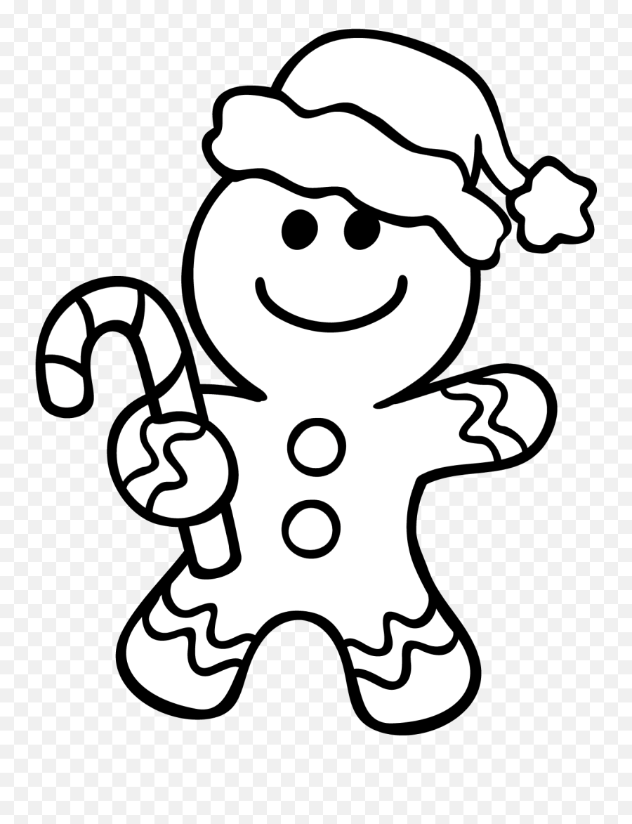 Christmas Coloring Pages - Gingerbread Man Coloring Sheet Png,Gingerbread Man Png