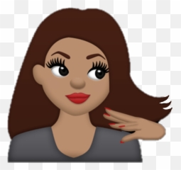 Brown Hair Girl Emoji - Girl Flipping Hair Emoji Png,Girl Emoji Png