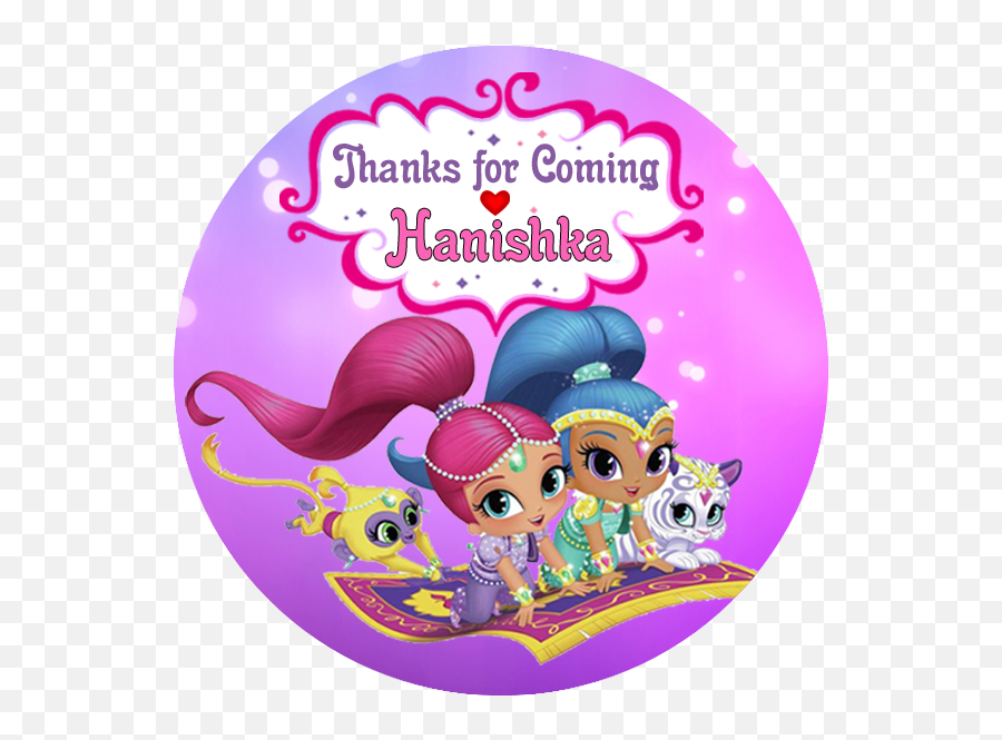 Shimmer Shine Birthday Thank You Tags - Shimmer And Shine Bag Png,Shimmer And Shine Png