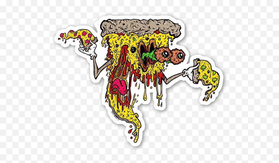 Monster Pizza - Clip Art Png,Pizza Cartoon Png