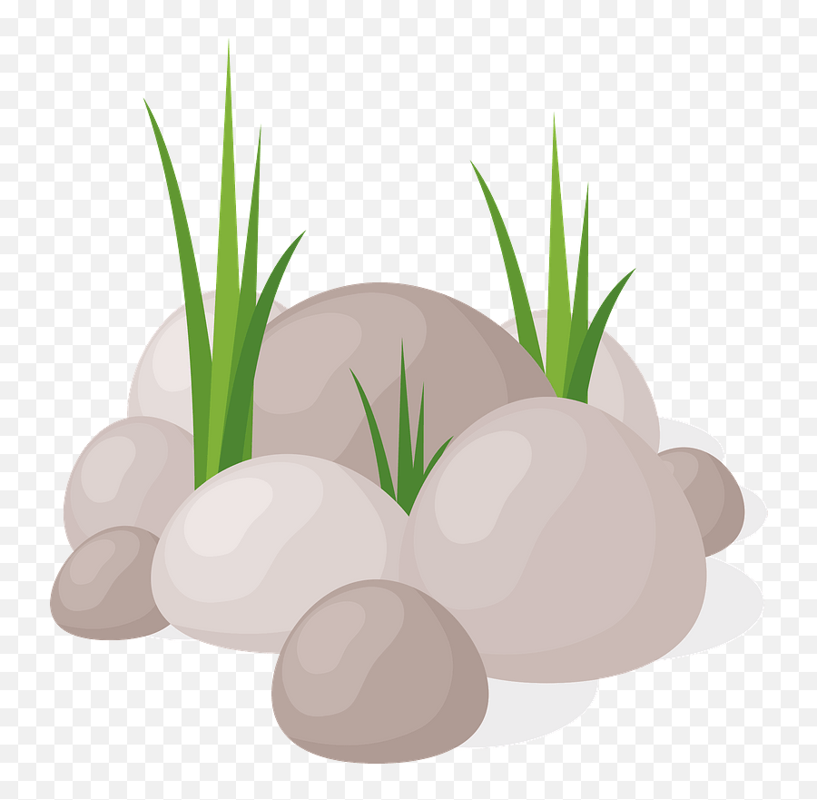 Rocks In Grass Clipart - Rock And Grass Clipart Png,Grass Transparent