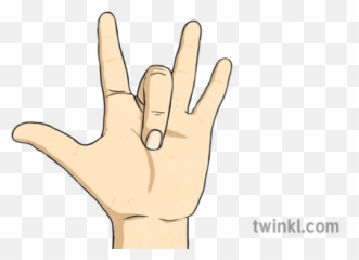Open Hand With Middle Finger Bent Exercise Ks2 Illustration - Sign png