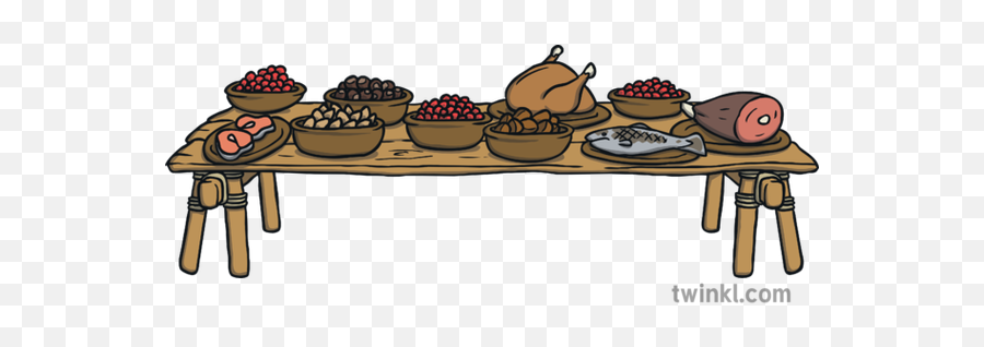 Thanksgiving Table Illustration - Twinkl Thanksgiving Table Clipart Png,Thanksgiving Png Images