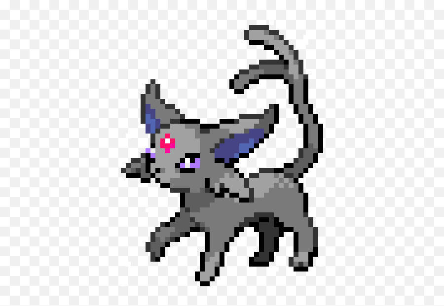 Shadow Espeon Pixel Art Maker - Espeon Pixel Art Minecraft Png,Espeon Transparent