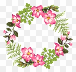 Corona De Flores Tropicales Png - White Flower Wreath Background,Arco Png