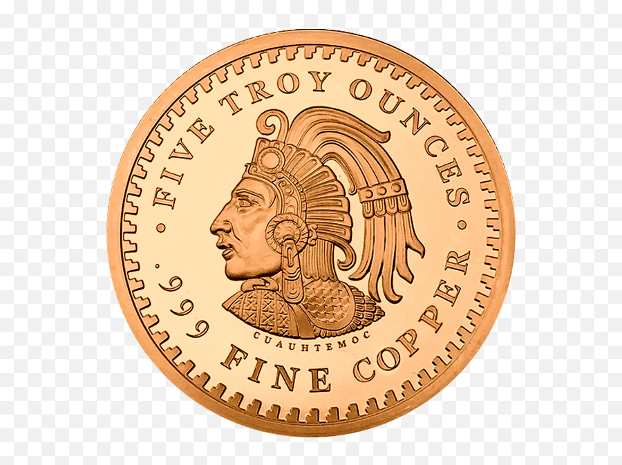 5 Oz Copper Round Aztec Calendar - Antique Png,Aztec Calendar Png