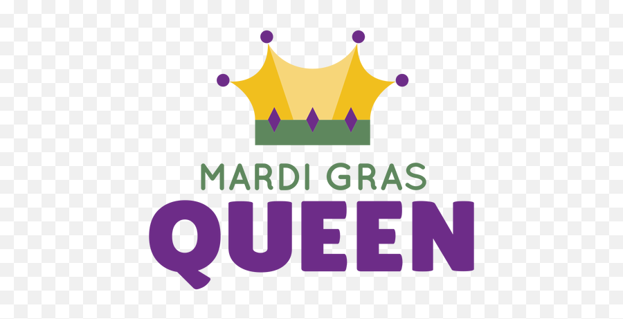 Mardigras Queen Crown Color Lettering - Color Of Queen Crown Png,Queen Crown Transparent
