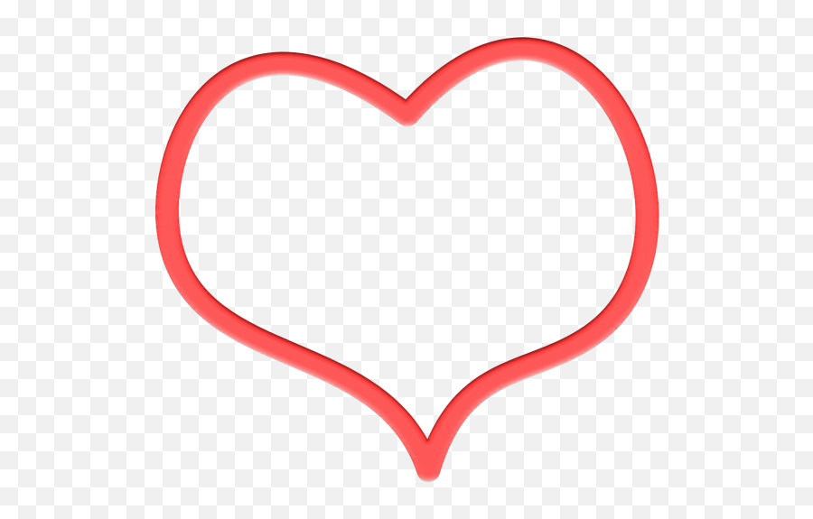 Red Heart Outline Png Transparent Images U2013 Free - Heart Clipart Transparent Background,Heart Outline Png
