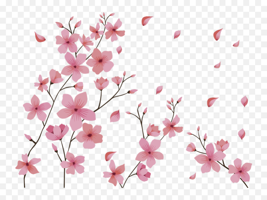 Blosson Spring Flower Wall Decor - Butterfly And Flower Template Png,Spring Flower Png