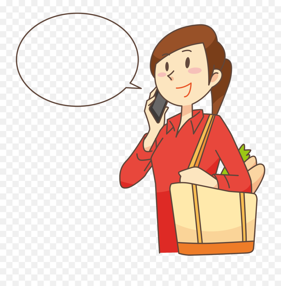 Talking - Girl Talking In The Phone Clipart Png,Phone Clipart Transparent