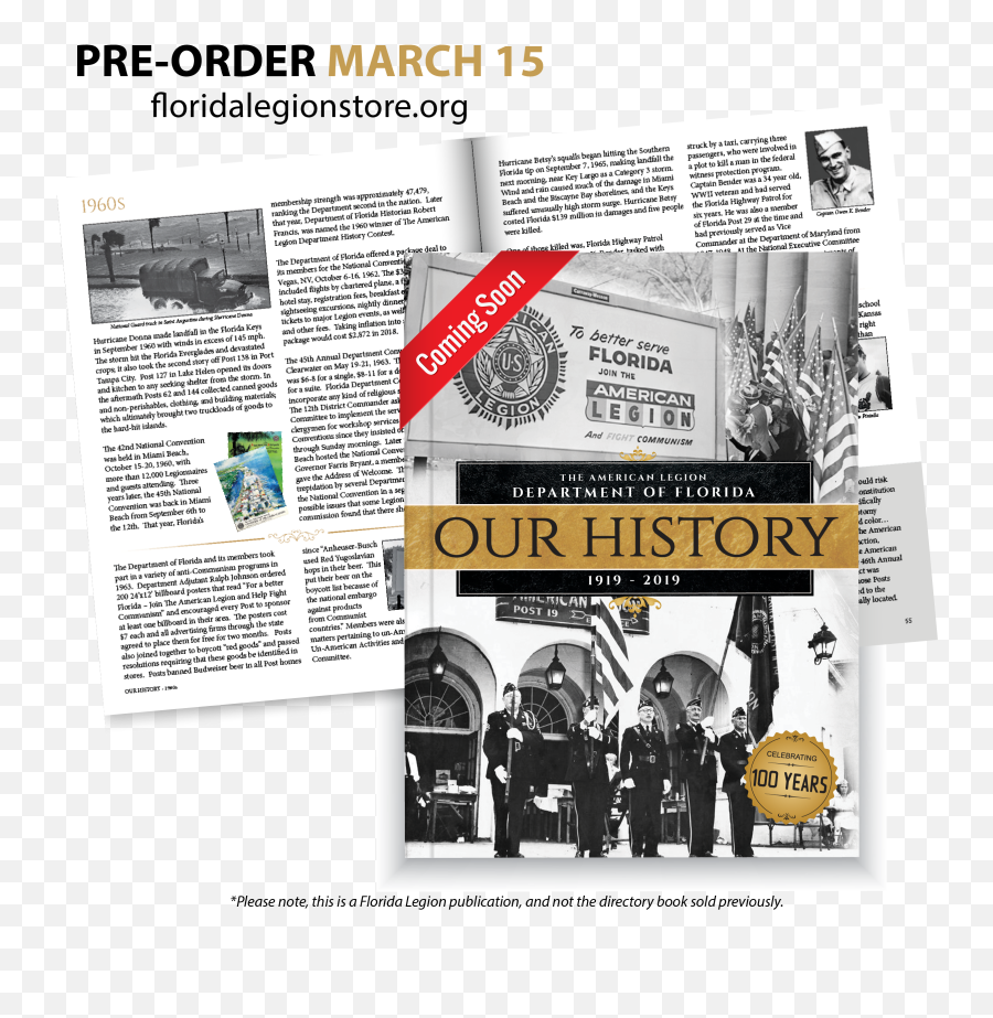 Florida Legion History American - Newsprint Png,American Legion Png