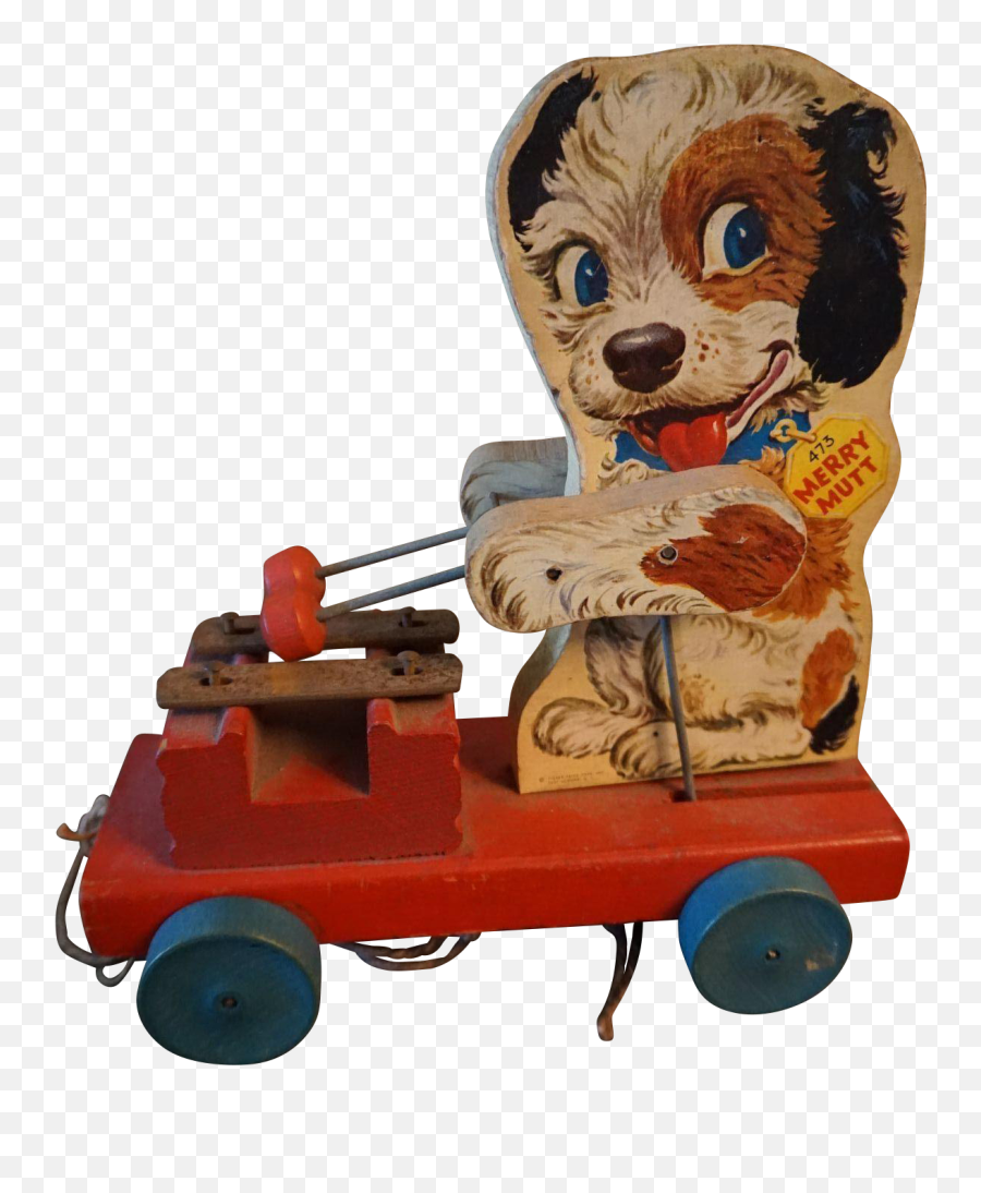 Vintage Fisher Price Merry Mutt Wooden - Soft Png,Fisher Price Logo