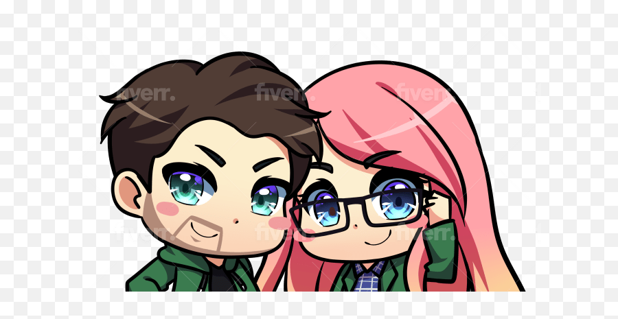 Draw Anime Portrait For You - Interaction Png,Anime Couple Icon