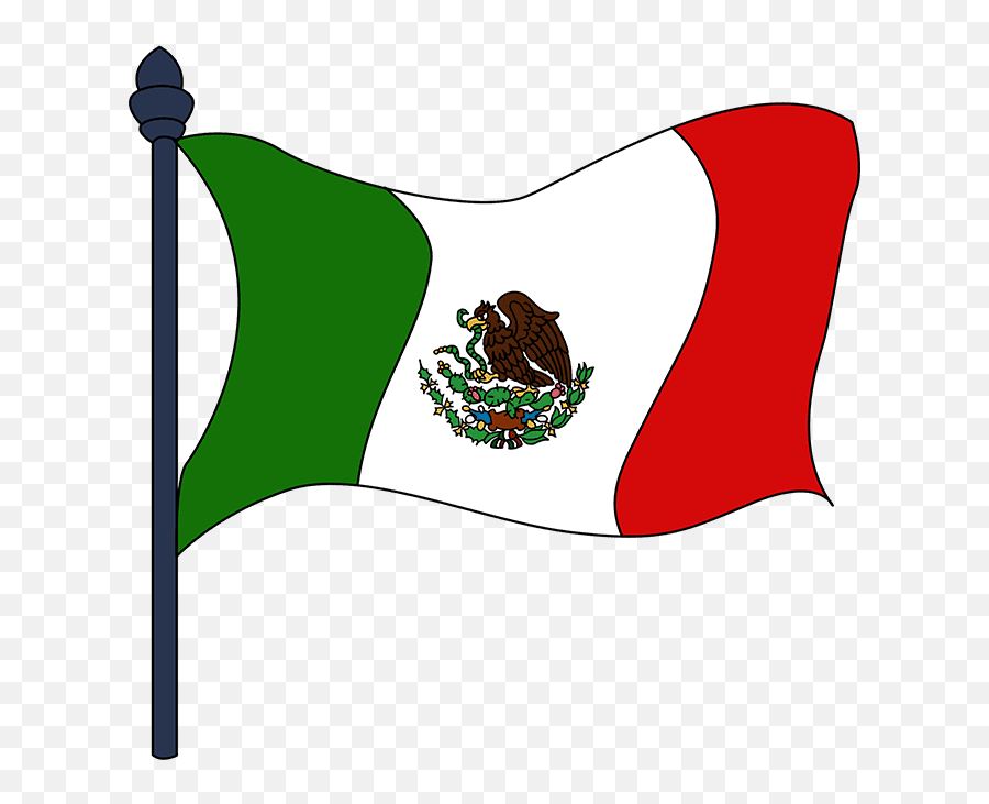 How To Draw The Mexican Flag - Draw The Mexican Flag Png,Mexican Flag Icon