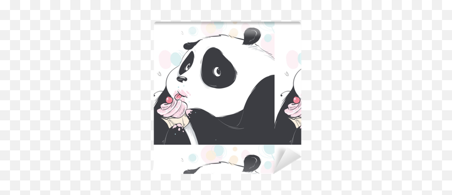Doodle Panda Cute Cartoon Happy - Girly Png,Cute Panda Icon