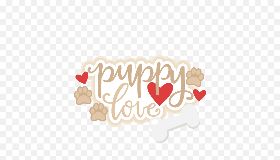 Puppy Love Title Svg Scrapbook Cut File - Event Png,Puppy Love Icon