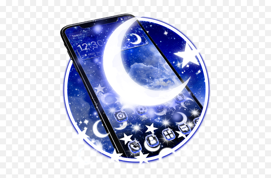 Blue Moon Lightning Star Gravity Theme Apk 114 - Download Celestial Event Png,Moon And Star Icon