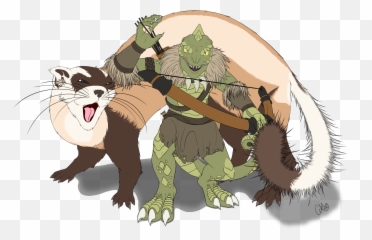 Art My Lizardfolk Revised Ranger Shivago And His Giant - Dnd Weasel png