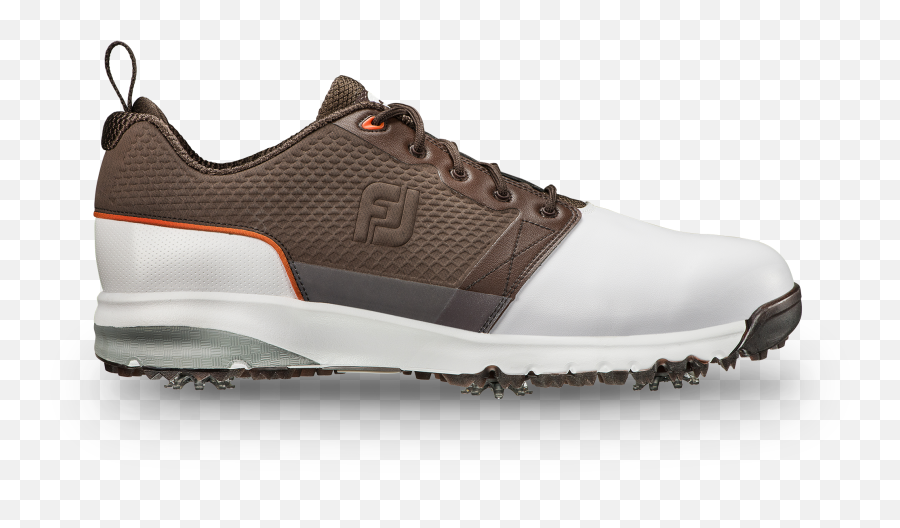 Footjoy Contour Fit Menu0027s Golf Shoe - Whitebrown Previous Season Style Footjoy Contour Golf Shoes Png,Seve Icon Golf Clubs