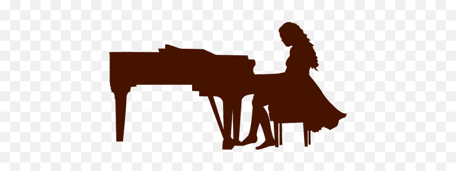 Musician Music Piano Silhouette - Transparent Png U0026 Svg Cartoon Clipart Playing Piano Girl Piano,Piano Transparent
