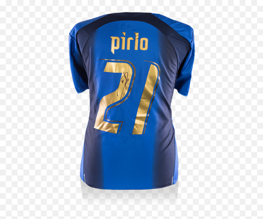 Andrea Pirlo Back Signed Italy 2006 Home Shirt - Italy2006 Jersey Png,Icon 1000 Shorty Jacket