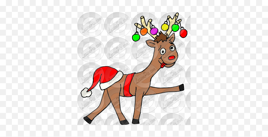 Silly Reindeer Picture For Classroom Therapy Use - Great Cartoon Png,Reindeer Clipart Png