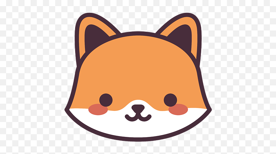 Fox Kawaii Carry - All Pouch Cartoon Cat Orange Emoji Png,Fox Face Icon