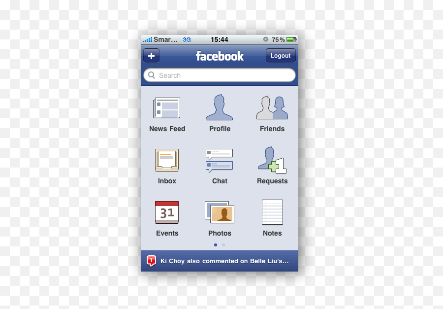 Review Facebook 30 - Old Facebook Interface Mobile Png,Iphone Screen Icon