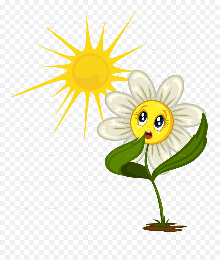 Vl75 Morning - Flowers Waking Up Cartoon,Morning Png